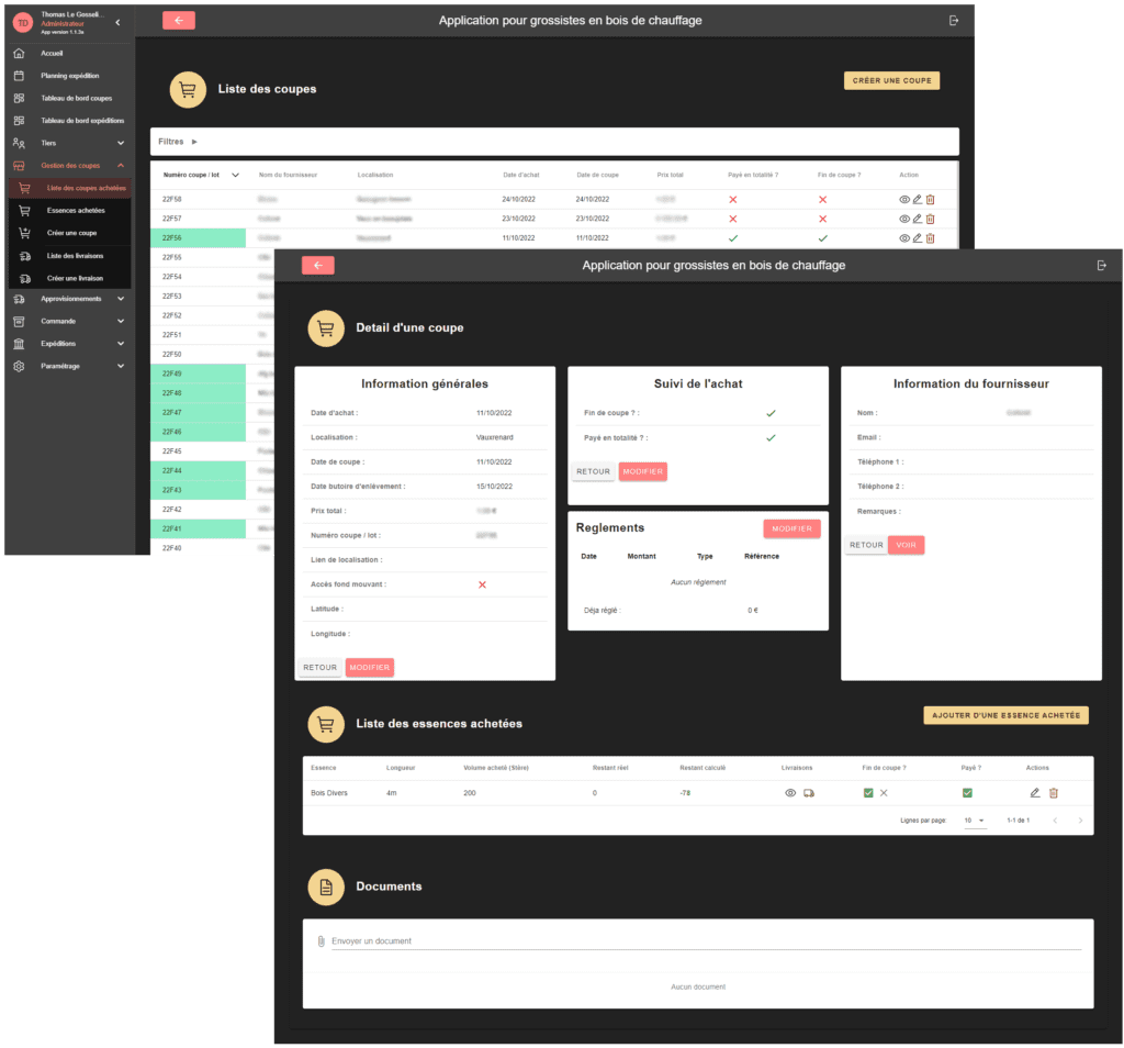 visuel achat + detail grossistes en bois de chauffage