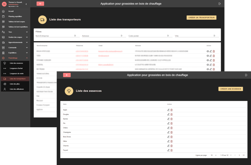 visuel administration grossistes en bois de chauffage