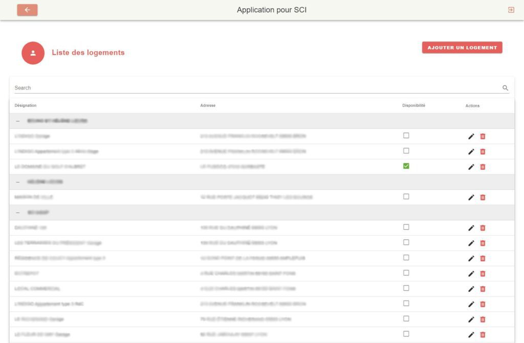 visuel liste des logements SCI