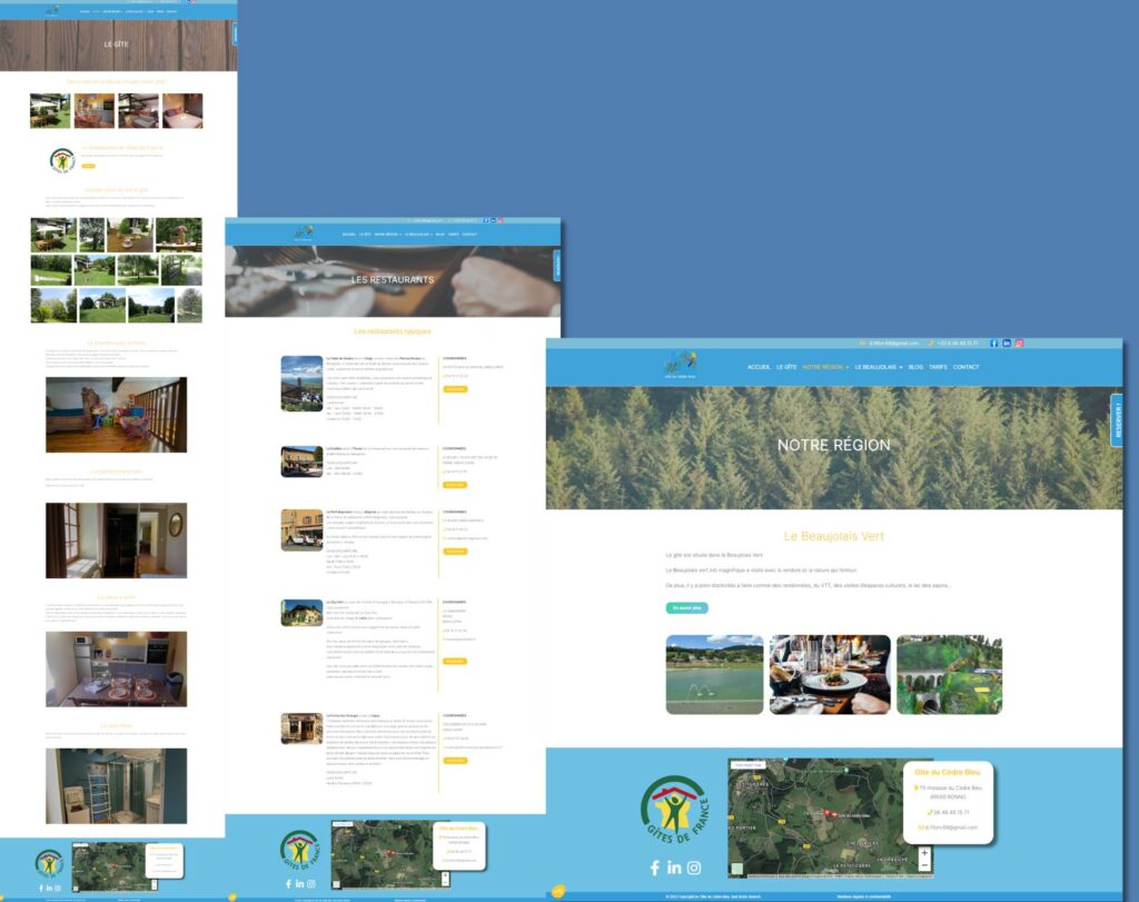 site vitrine Gite du Cèdre Bleu Gîte