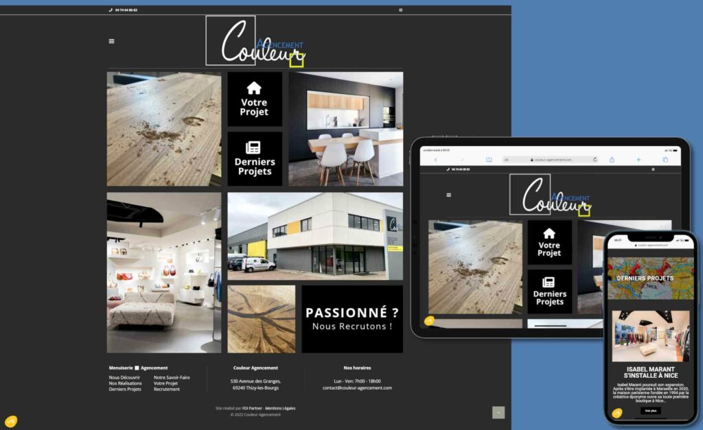 site vitrine Couleur Agencement