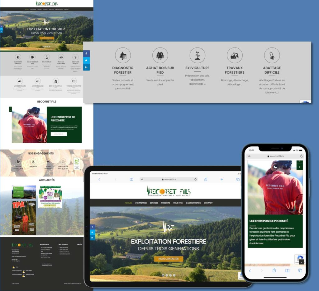 site vitrine Recorbet Fils