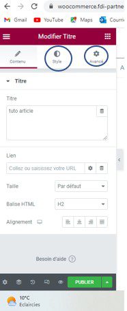 Création et modification d'un article dans WordPress avec Elementor