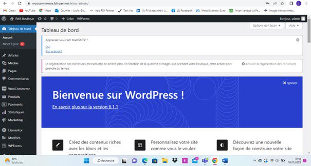Création et modification d'un article dans WordPress avec Elementor